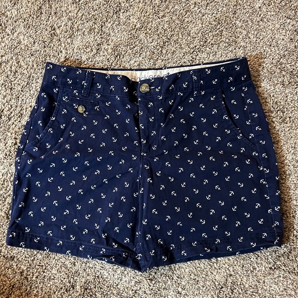 Docker Nautical Navy Anchor Shorts - Picture 1 of 3